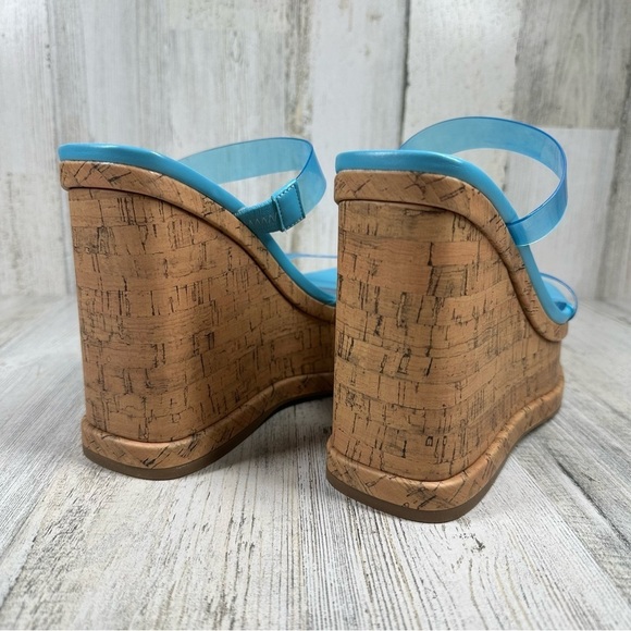 New NINE WEST Women's Rapps3 Ultra High Wedge Sandal #804 - Picture 2 of 11